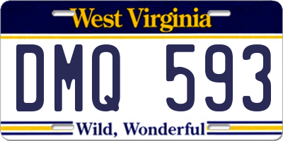 WV license plate DMQ593
