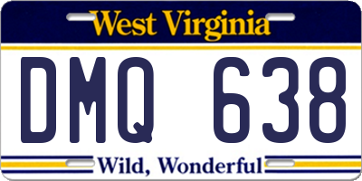 WV license plate DMQ638