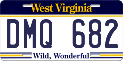 WV license plate DMQ682