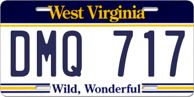 WV license plate DMQ717