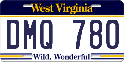 WV license plate DMQ780