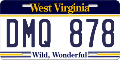 WV license plate DMQ878