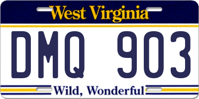 WV license plate DMQ903