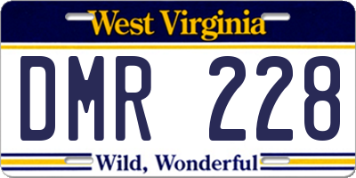 WV license plate DMR228