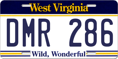 WV license plate DMR286