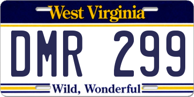 WV license plate DMR299