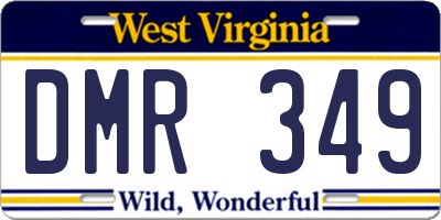 WV license plate DMR349
