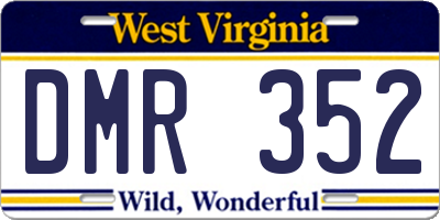 WV license plate DMR352