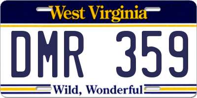 WV license plate DMR359