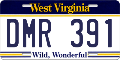 WV license plate DMR391