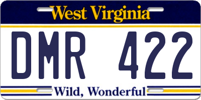 WV license plate DMR422