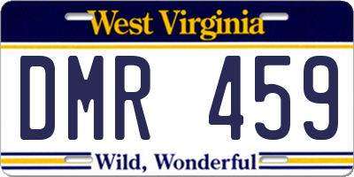 WV license plate DMR459