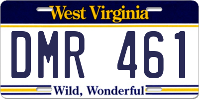 WV license plate DMR461