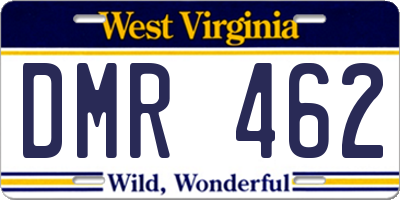 WV license plate DMR462