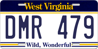 WV license plate DMR479