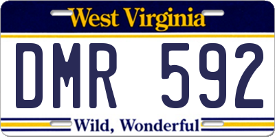 WV license plate DMR592