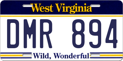 WV license plate DMR894