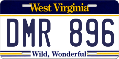 WV license plate DMR896