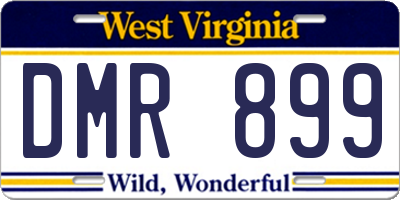 WV license plate DMR899