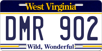 WV license plate DMR902