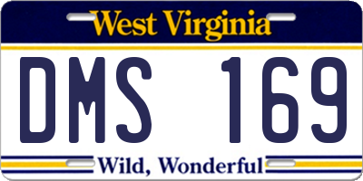 WV license plate DMS169