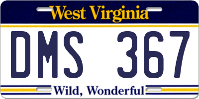 WV license plate DMS367