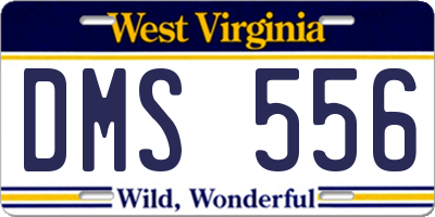 WV license plate DMS556