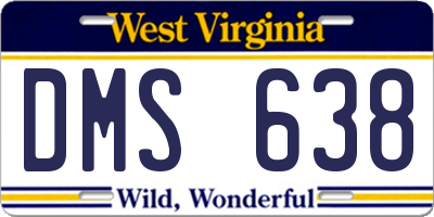 WV license plate DMS638