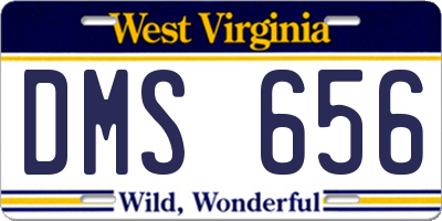 WV license plate DMS656