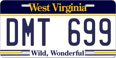 WV license plate DMT699