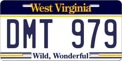 WV license plate DMT979