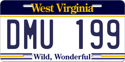 WV license plate DMU199