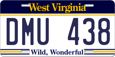 WV license plate DMU438