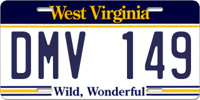 WV license plate DMV149