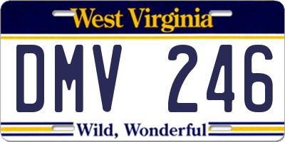 WV license plate DMV246