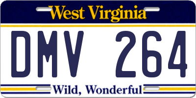 WV license plate DMV264
