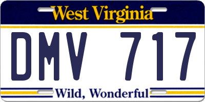WV license plate DMV717