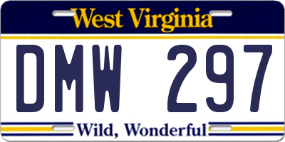 WV license plate DMW297