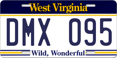 WV license plate DMX095