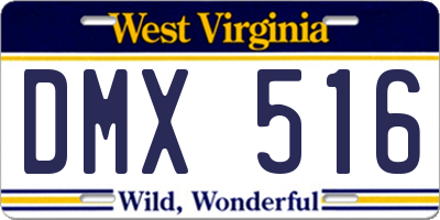 WV license plate DMX516