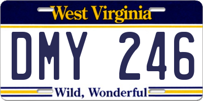 WV license plate DMY246