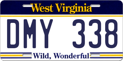 WV license plate DMY338