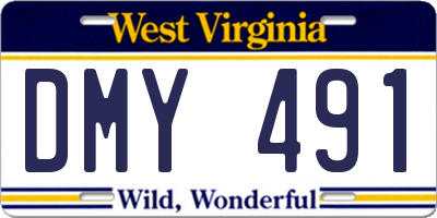 WV license plate DMY491