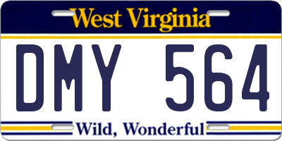 WV license plate DMY564