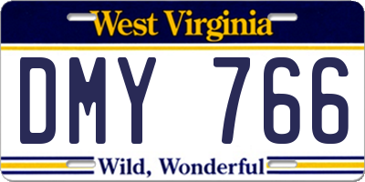 WV license plate DMY766