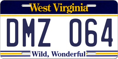 WV license plate DMZ064
