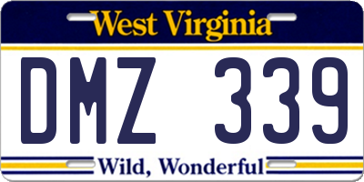 WV license plate DMZ339