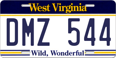 WV license plate DMZ544
