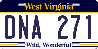 WV license plate DNA271