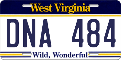 WV license plate DNA484
